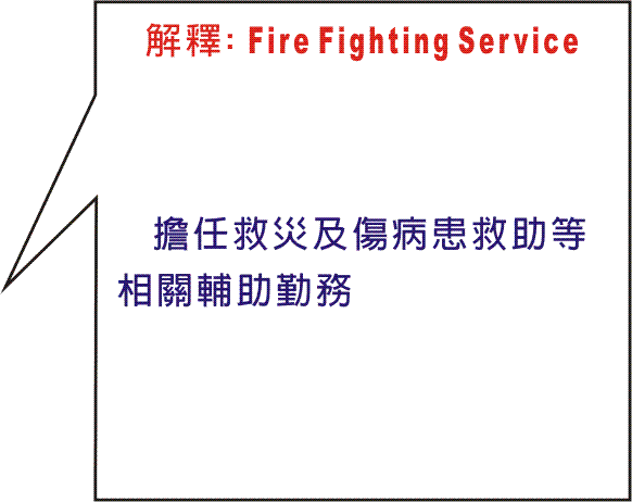 擔任救災及傷病患救助等相關輔助勤務。